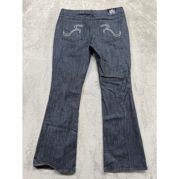 Y2K Rock & Republic Sofie Blue Bootcut Embroidered Measured 34x30 - Picture 1 of 7